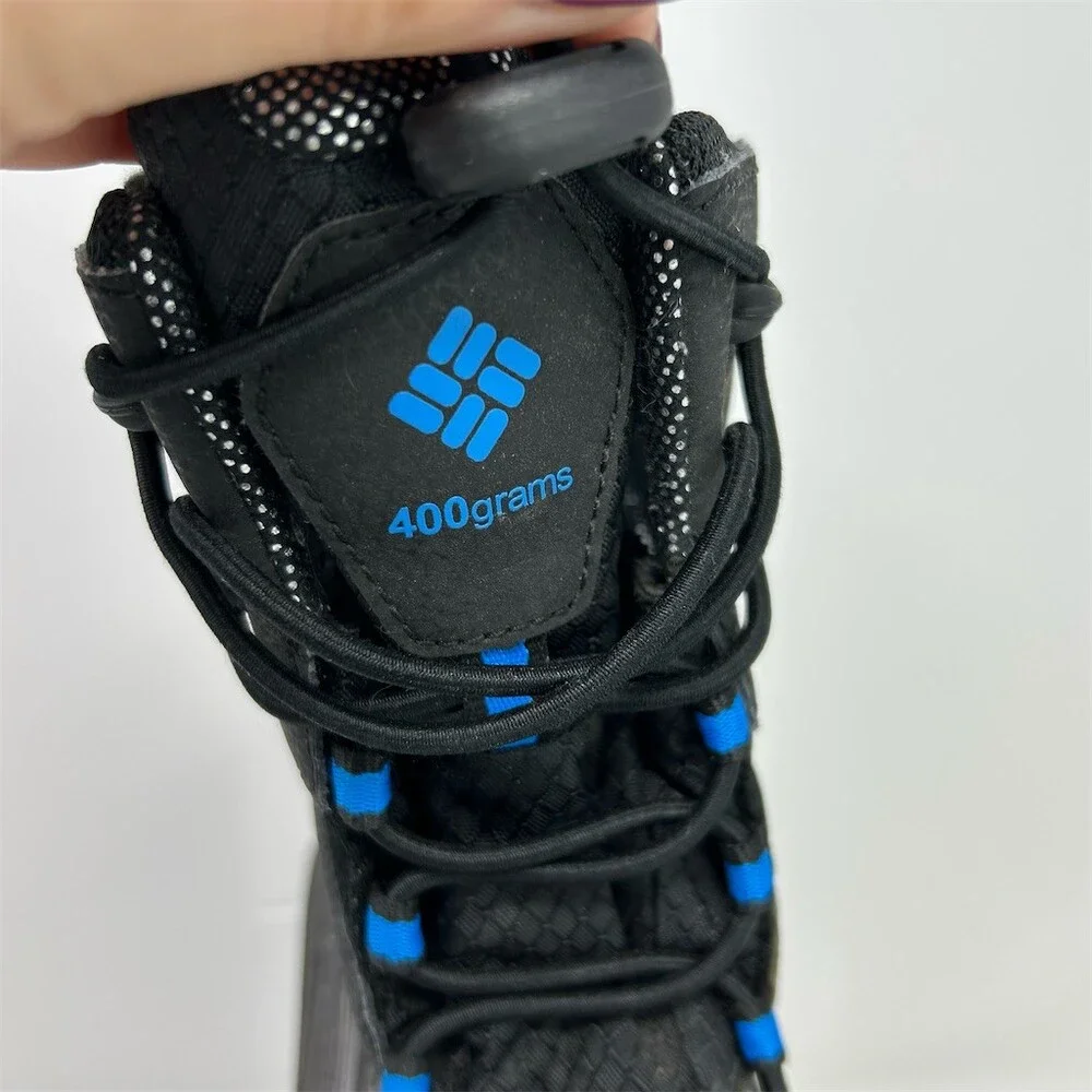 Columbia Bugaboot Plus IV Youth Snow Boots Waterproof Insulated Black/Blue 4